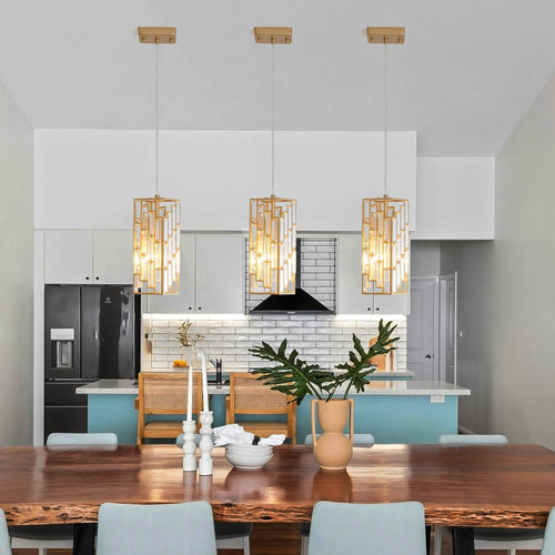 Aureline Crystal Prism Pendant Trio