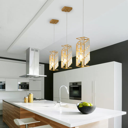 Aureline Crystal Prism Pendant Trio