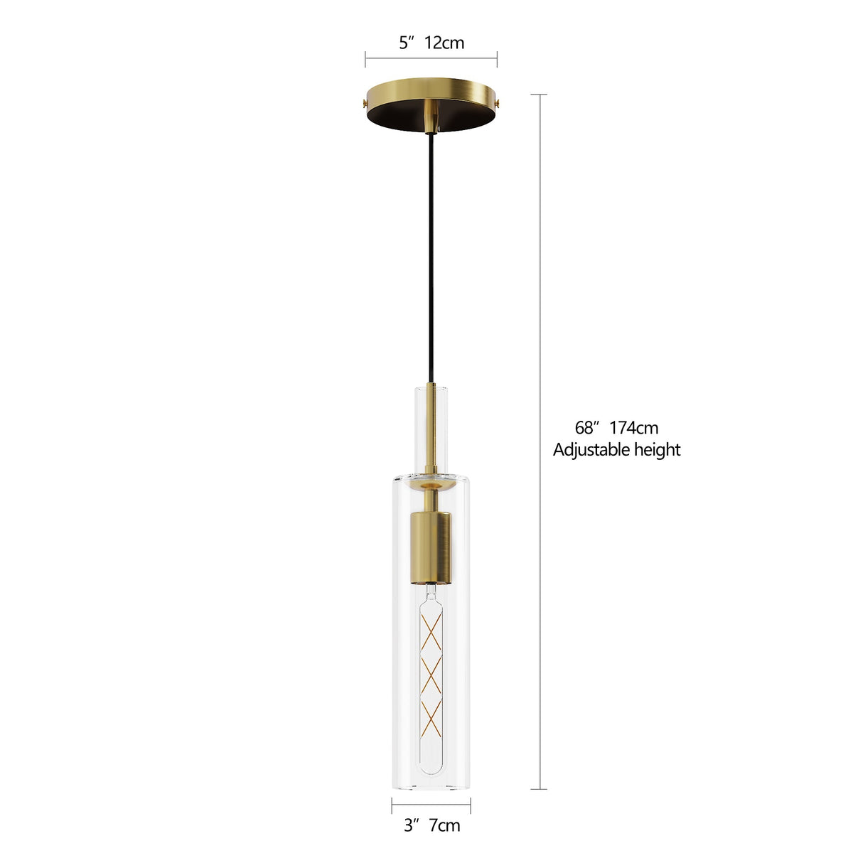 Bravura Fluted Glass Pendant Trio