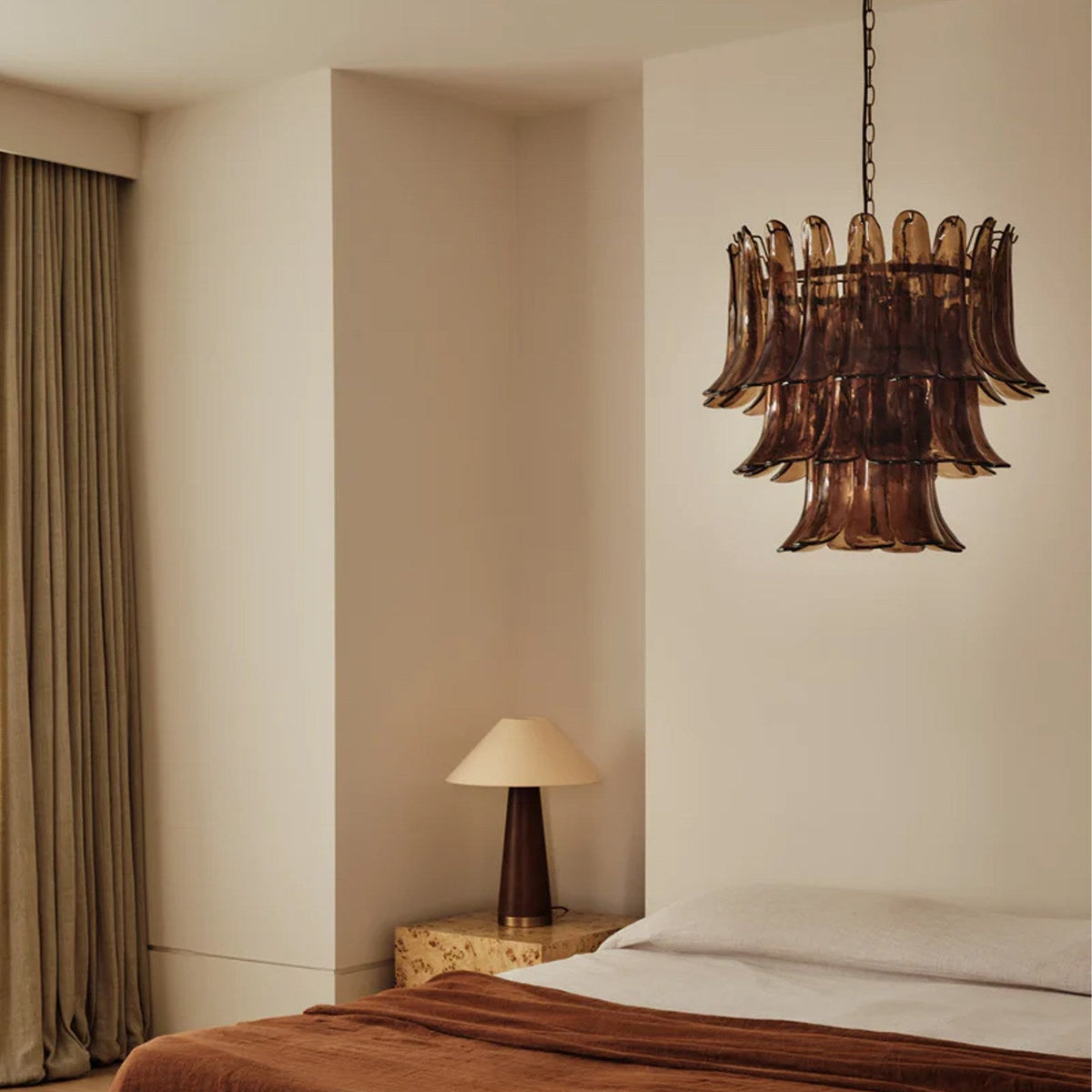 Evora Electroplated Glass Chandelier