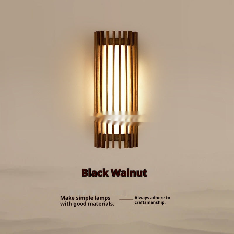 Kanso Walnut Lattice Wall Sconce
