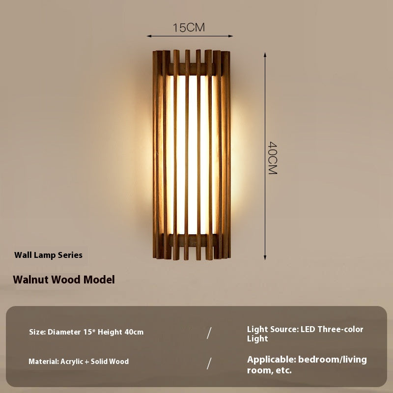Kanso Walnut Lattice Wall Sconce