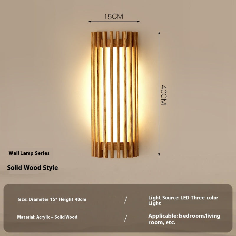Kanso Walnut Lattice Wall Sconce