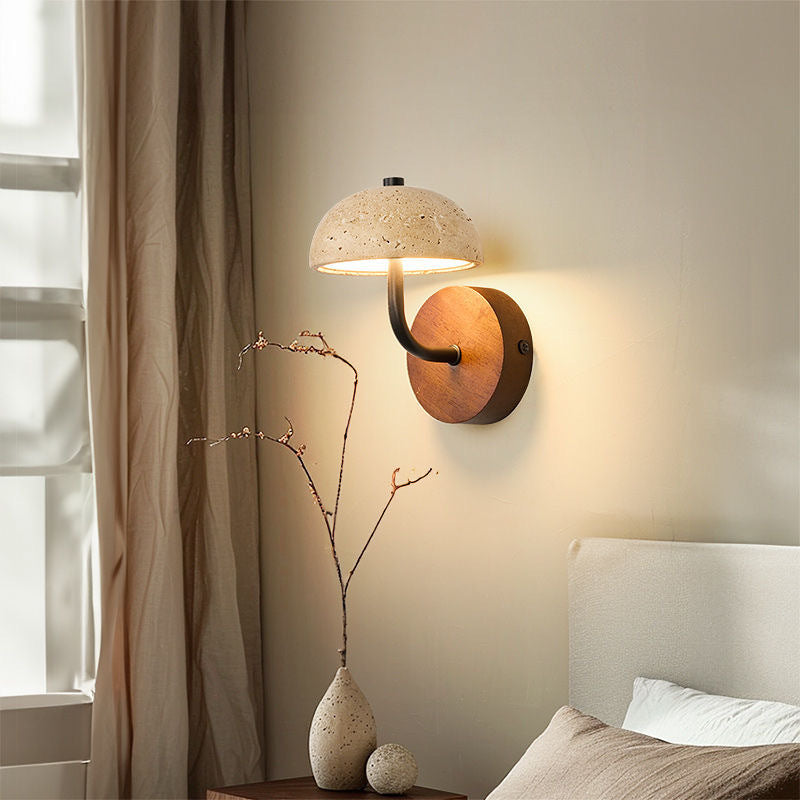 Limestone Halo Bedside Wall Sconce