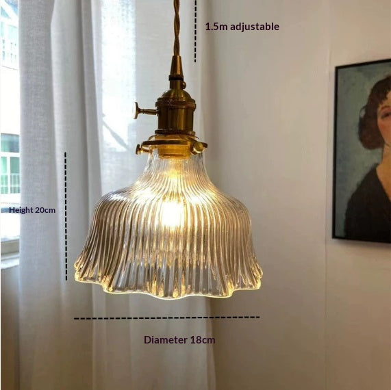 Veridian Brass Glass Pendant Light